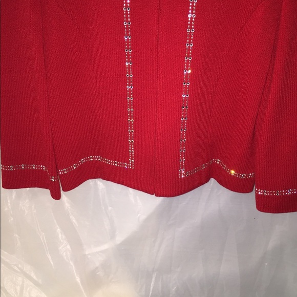 St. John Evening Kint Crystal Stones on Jacket - Picture 9 of 9